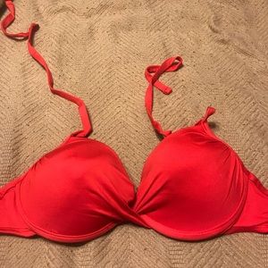 Red Push Up Bikini Top